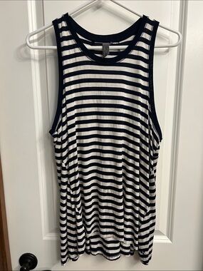 Sweaty Betty Navy and White Striped Tank